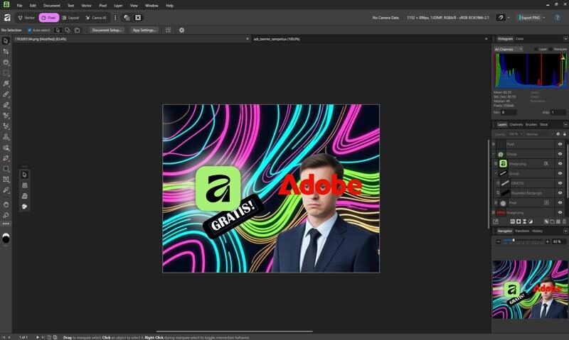 Antarmuka Affinity baru