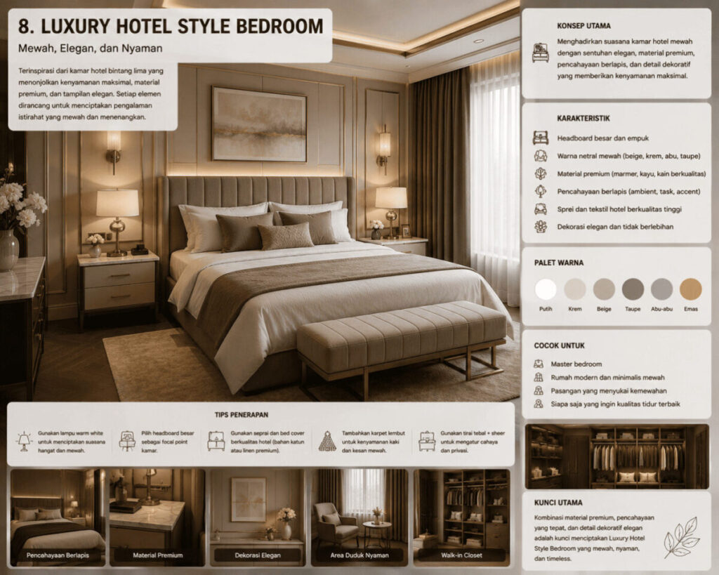 Desain Kamar Aesthetic Luxury Elegant_Spacyon